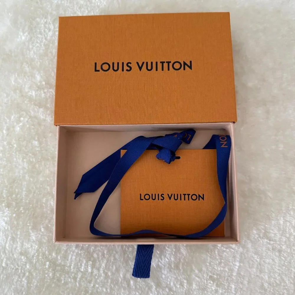 Louis Vuitton Empty Gift Box For a Two Cards Holder Orange Brown